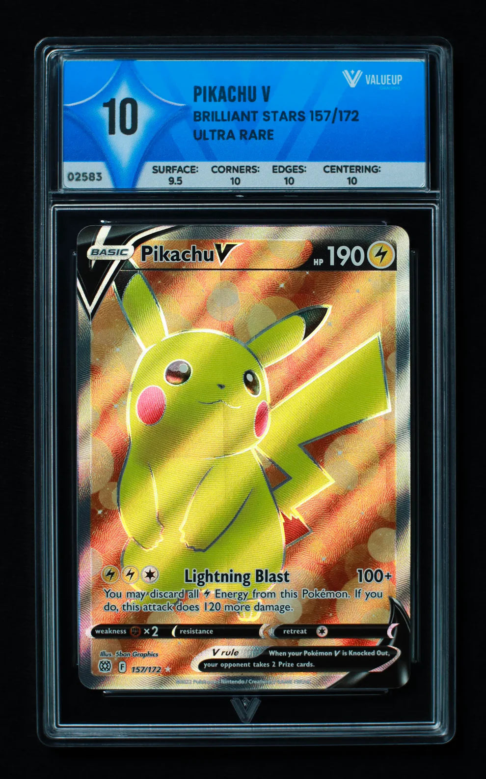 Pikachu V (Value Up) #02583-Kantocards