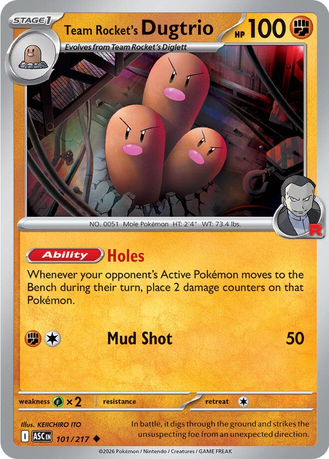 Team Rocket's Dugtrio 101/217 - Uncommon