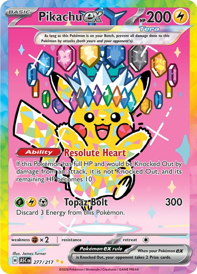 Pikachu ex 277/217 - Special Illustration Rare