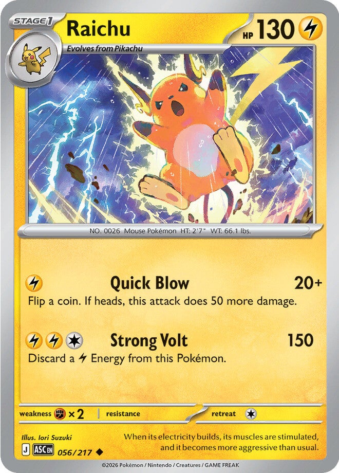 Raichu 056/217 - Uncommon