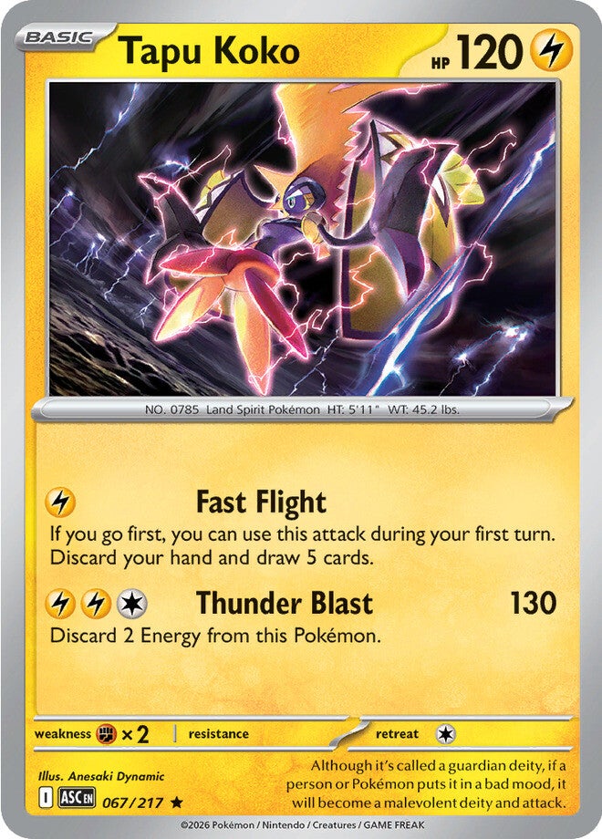 Tapu Koko 067/217 - Rare