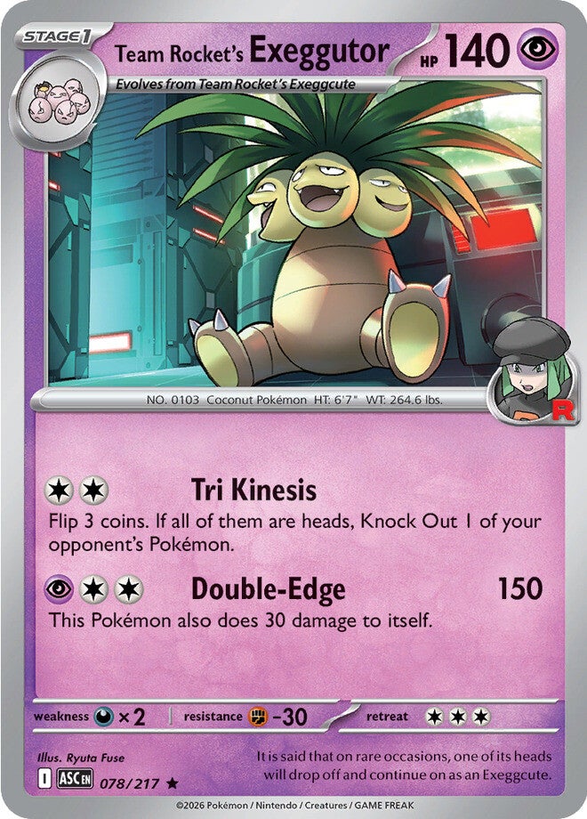 Team Rocket's Exeggutor 078/217 - Rare