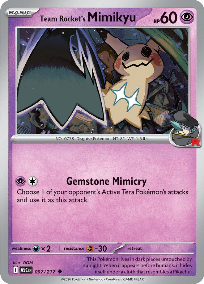 Team Rocket's Mimikyu 097/217 - Uncommon