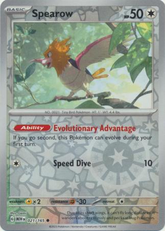 Spearow 021/165 - Common - Reverse Holo-Kantocards