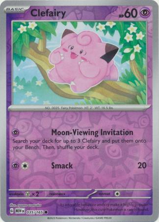 Clefairy 035/165 - Common - Reverse Holo-Kantocards