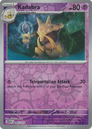 Kadabra 064/165 - Uncommon - Reverse Holo-Kantocards