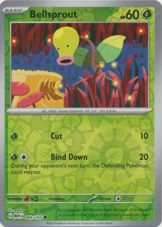Bellsprout 069/165 - Common - Reverse Holo-Kantocards