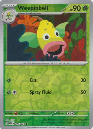 Weepinbell 070/165 - Common - Reverse Holo-Kantocards