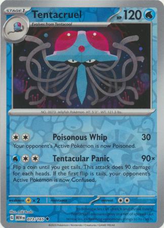 Tentacruel 073/165 - Uncommon - Reverse Holo-Kantocards
