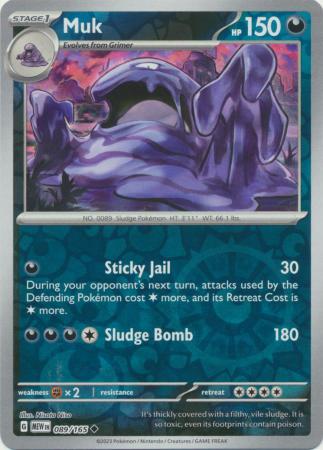 Muk 089/165 - Uncommon - Reverse Holo-Kantocards