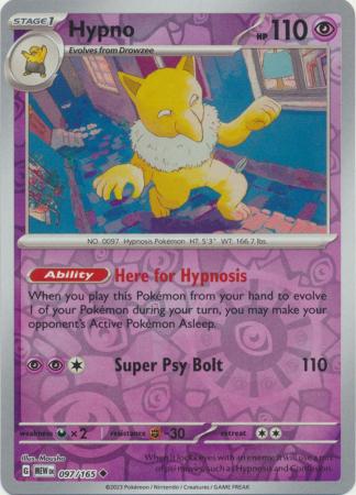 Hypno 097/165 - Uncommon - Reverse Holo-Kantocards