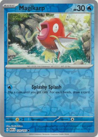 Magikarp 129/165 - Common - Reverse Holo-Kantocards