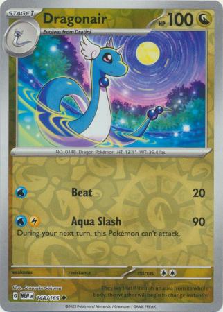 Dragonair 148/165 - Uncommon - Reverse Holo-Kantocards