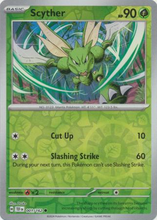 Scyther 001/162 - Common - Reverse Holo-Kantocards
