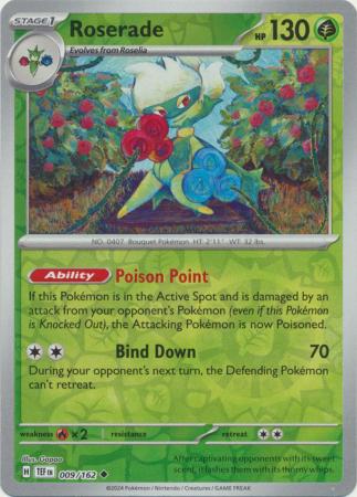 Roserade 009/162 - Uncommon - Reverse Holo-Kantocards