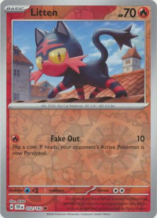 Litten 032/162 - Common - Reverse Holo-Kantocards