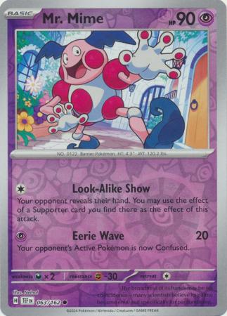 Mr. Mime 063/162 - Common - Reverse Holo-Kantocards