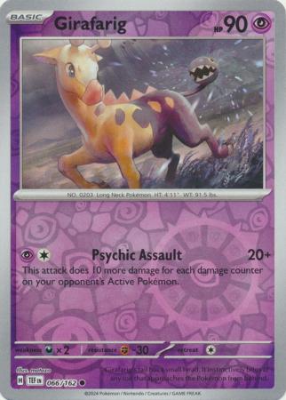 Girafarig 066/162 - Common - Reverse Holo-Kantocards