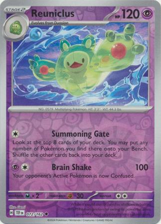Reuniclus 072/162 - Uncommon - Reverse Holo-Kantocards