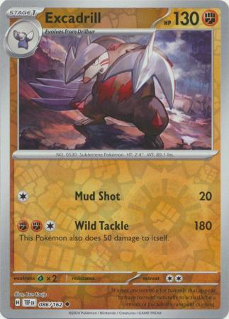 Excadrill - 086/162 086/162 - Uncommon - Reverse Holo-Kantocards
