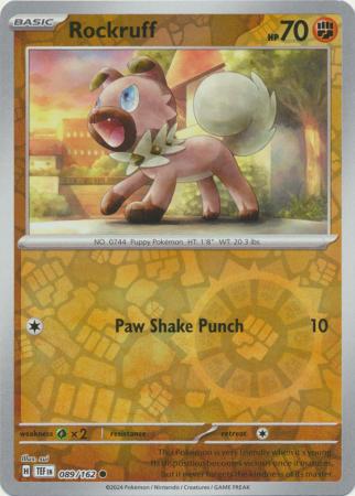 Rockruff 089/162 - Common - Reverse Holo-Kantocards