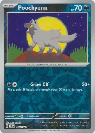 Poochyena 105/162 - Common - Reverse Holo-Kantocards