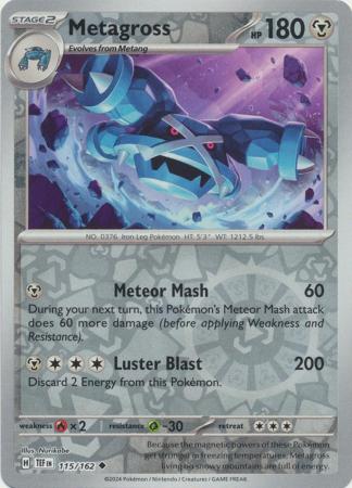 Metagross 115/162 - Uncommon - Reverse Holo-Kantocards