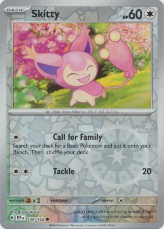 Skitty 130/162 - Common - Reverse Holo-Kantocards