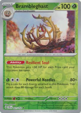 Brambleghast 021/162 - Rare - Reverse Holo-Kantocards
