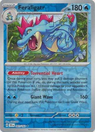 Feraligatr 041/162 - Rare - Reverse Holo-Kantocards
