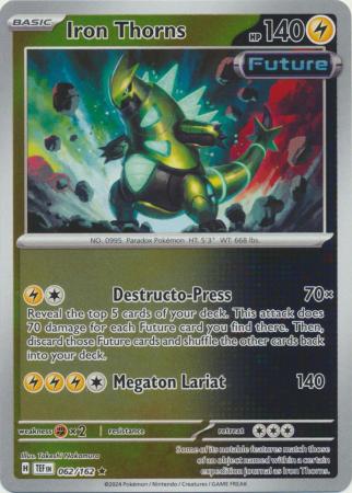 Iron Thorns 062/162 - Rare - Reverse Holo-Kantocards