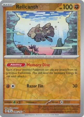 Relicanth - 084/162 084/162 - Rare - Reverse Holo-Kantocards