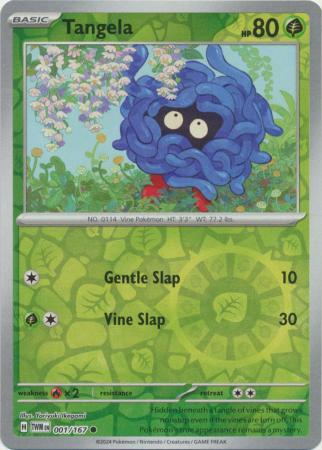 Tangela 001/167 - Common - Reverse Holo-Kantocards