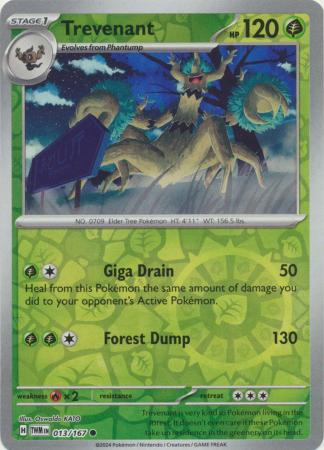 Trevenant 013/167 - Common - Reverse Holo-Kantocards