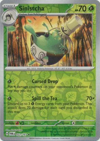 Sinistcha 022/167 - Rare - Reverse Holo-Kantocards