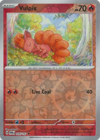 Vulpix 026/167 - Common - Reverse Holo-Kantocards