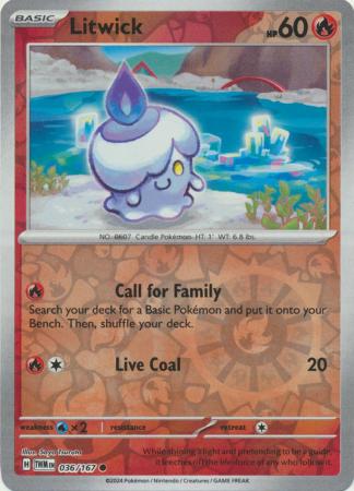 Litwick 036/167 - Common - Reverse Holo-Kantocards