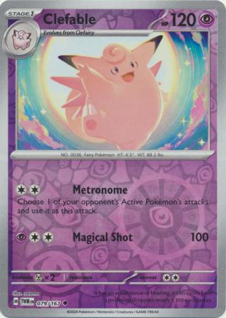 Clefable 079/167 - Uncommon - Reverse Holo-Kantocards
