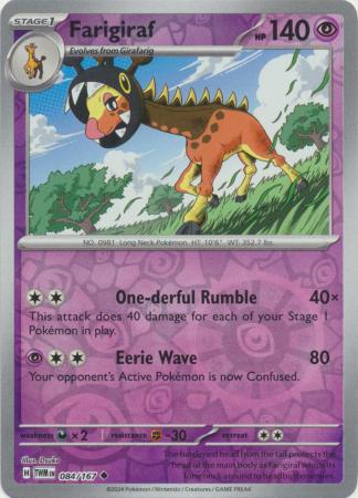 Farigiraf 084/167 - Uncommon - Reverse Holo-Kantocards