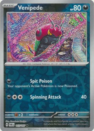 Venipede 115/167 - Common - Reverse Holo-Kantocards