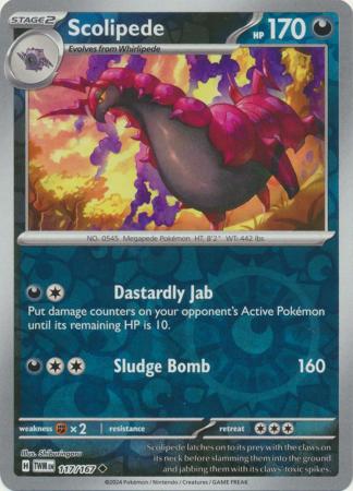 Scolipede 117/167 - Uncommon - Reverse Holo-Kantocards
