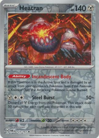 Heatran 123/167 - Rare - Reverse Holo-Kantocards