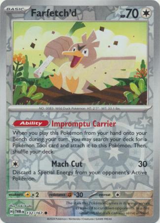 Farfetch'd 132/167 - Common - Reverse Holo-Kantocards
