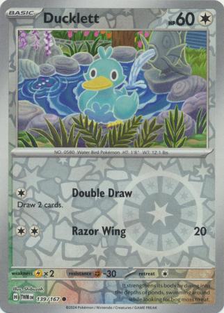 Ducklett 139/167 - Common - Reverse Holo-Kantocards