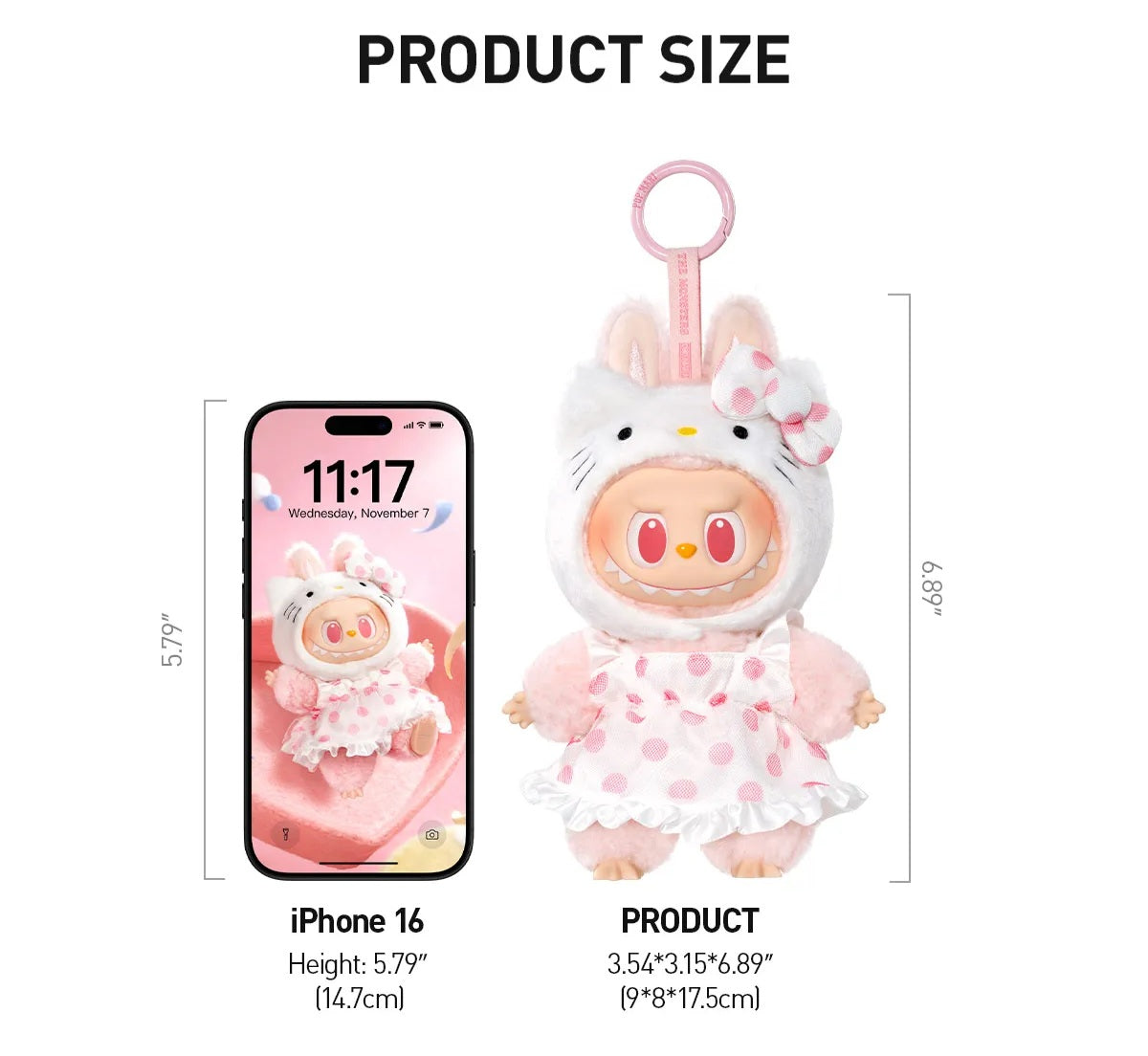 Labubu The Monsters × Hello Kitty and Friends Series - Vinyl Plush Pendant - Blind Box