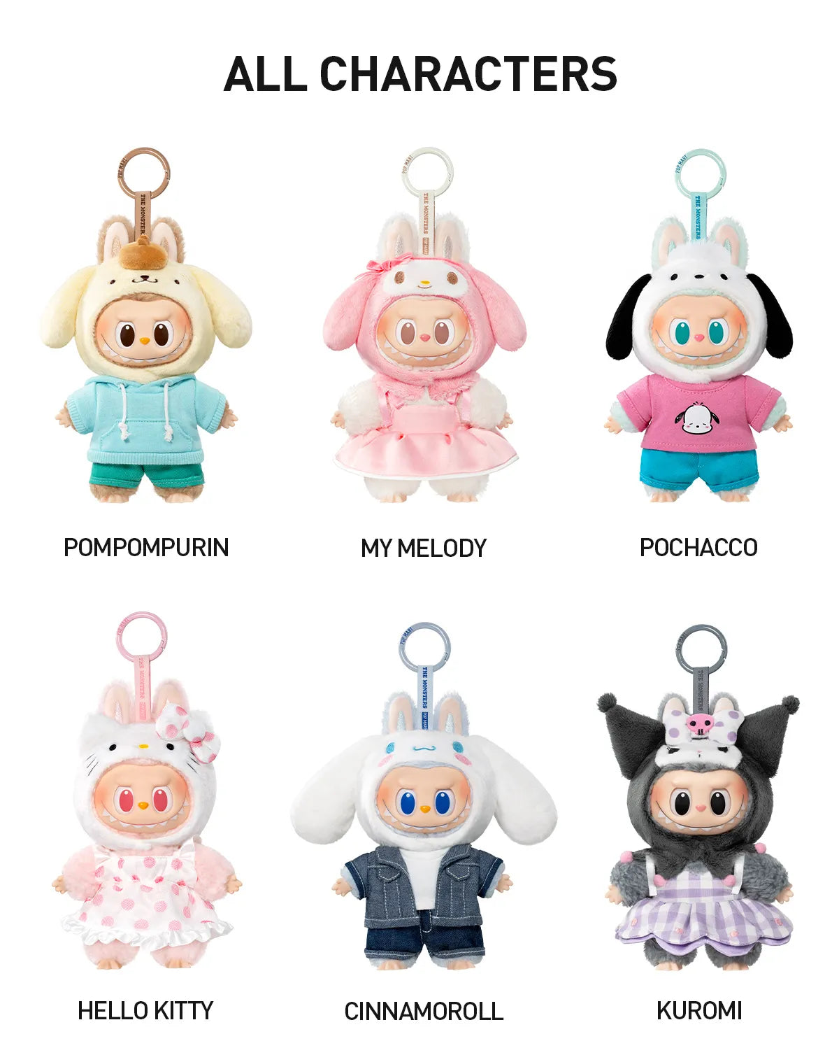 Labubu The Monsters × Hello Kitty and Friends Series - Vinyl Plush Pendant - Blind Box