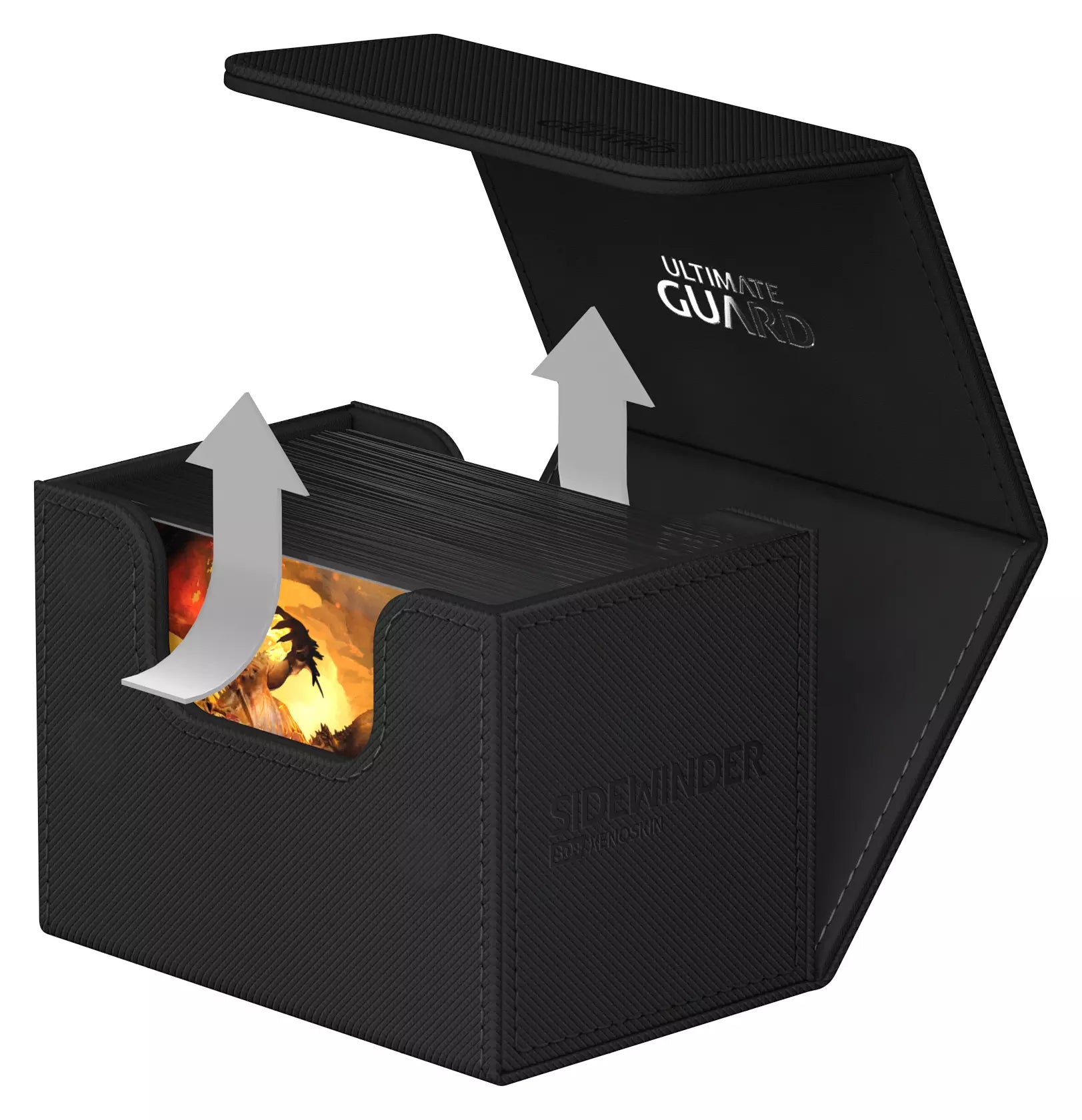 Sidewinder Deck Box 80+ XenoSkin Black-Kantocards