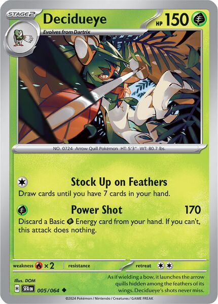 Decidueye 005/064 - Uncommon - Reverse Holo-Kantocards