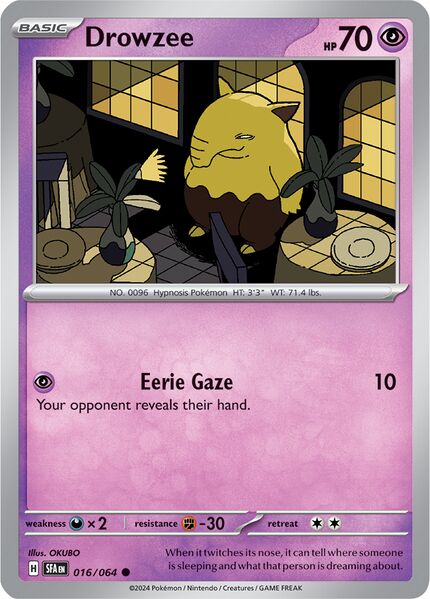Drowzee 016/064 - Common - Reverse Holo-Kantocards
