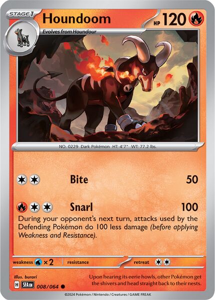 Houndoom 008/064 - Common - Reverse Holo-Kantocards